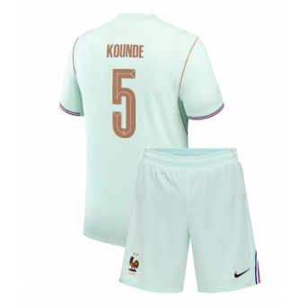 Billige Fotballdrakt Frankrike Jules Kounde #5 Replika Bortedraktsett Barn VM 2026 Kortermet (med bukser)